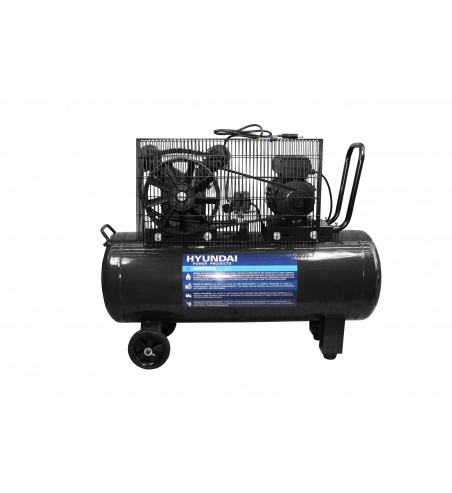 Compresor Hyundai Monofasico  3HP 100L 115PSI Correa