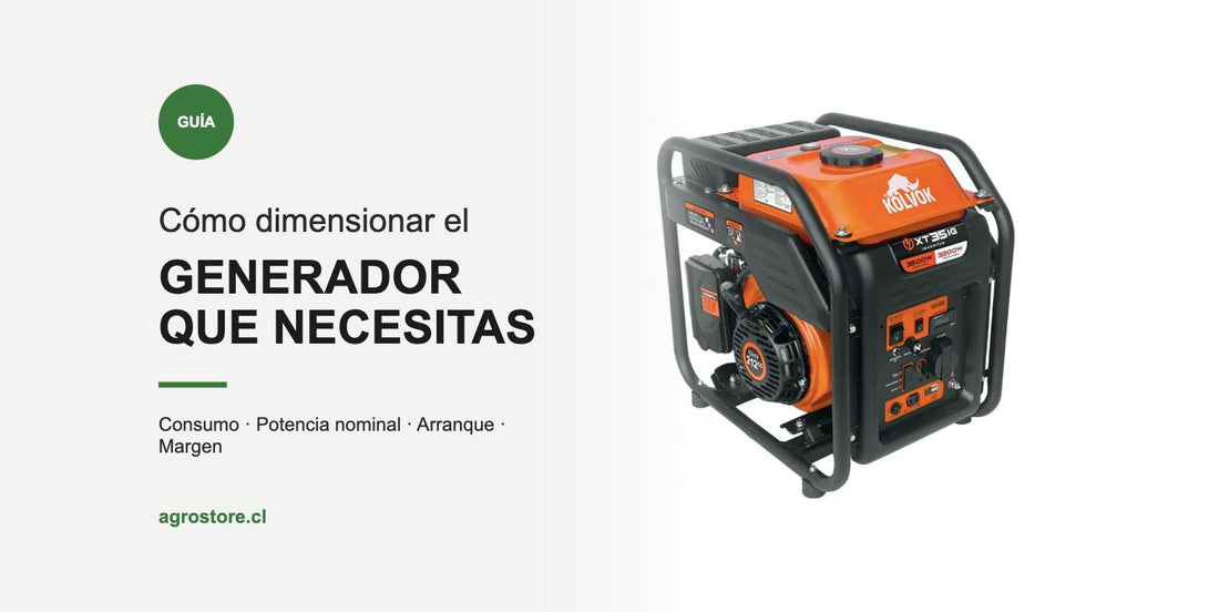 Cómo dimensionar el generador que necesitas: guía práctica paso a paso