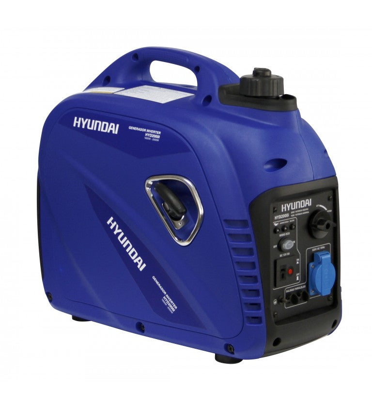 Generador eléctrico inverter digital Hyundai gasolina 1,6/2,0 KW partida manual