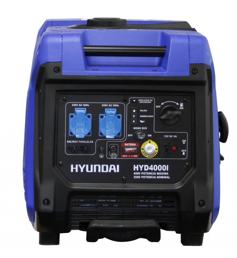 Generador eléctrico inverter digital Hyundai gasolina 3,5/4,0 KW partida eléctrica y manual