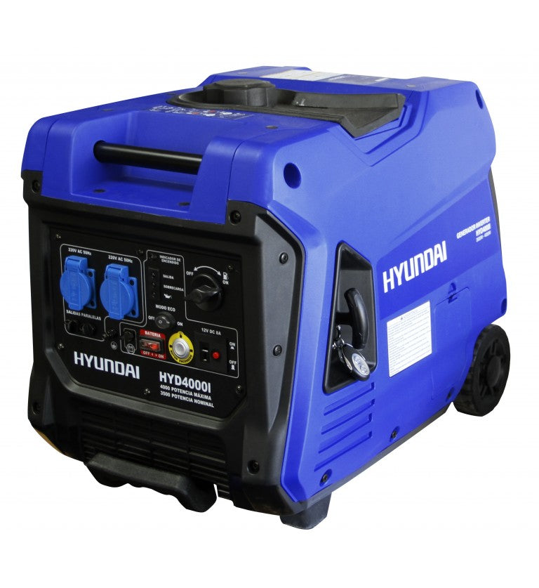 Generador eléctrico inverter digital Hyundai gasolina 3,5/4,0 KW partida eléctrica y manual