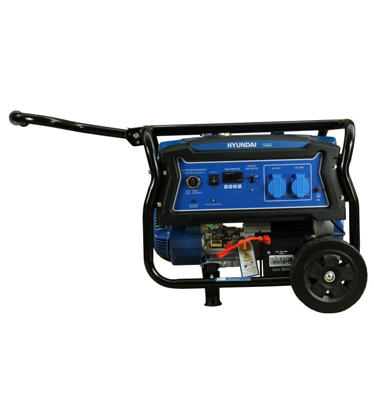 Generador eléctrico Hyundai gasolina 3,2/3,5 KW/KVA partida eléctrica monofásico abierto con ruedas