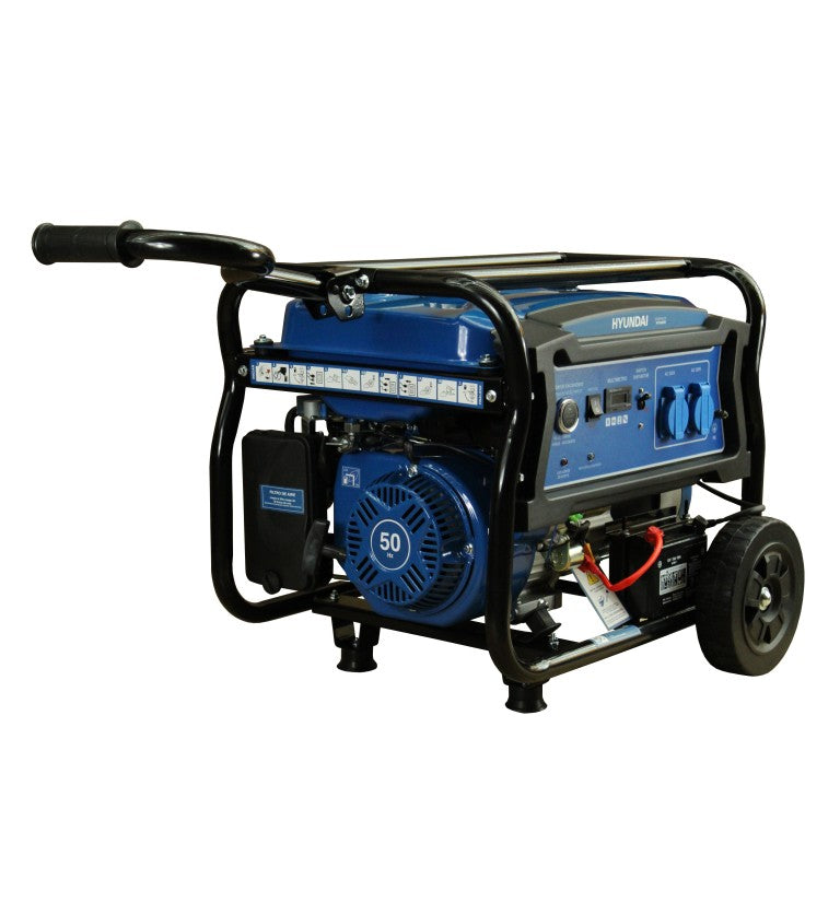 Generador eléctrico Hyundai gasolina 3,2/3,5 KW/KVA partida eléctrica monofásico abierto con ruedas
