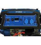 Generador eléctrico Hyundai gasolina 3,2/3,5 KW/KVA partida eléctrica monofásico abierto con ruedas