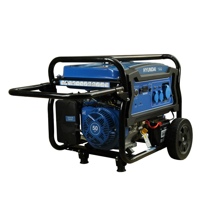 Generador eléctrico Hyundai gasolina 5/5,5 KW/KVA partida eléctrica monofásico con ruedas