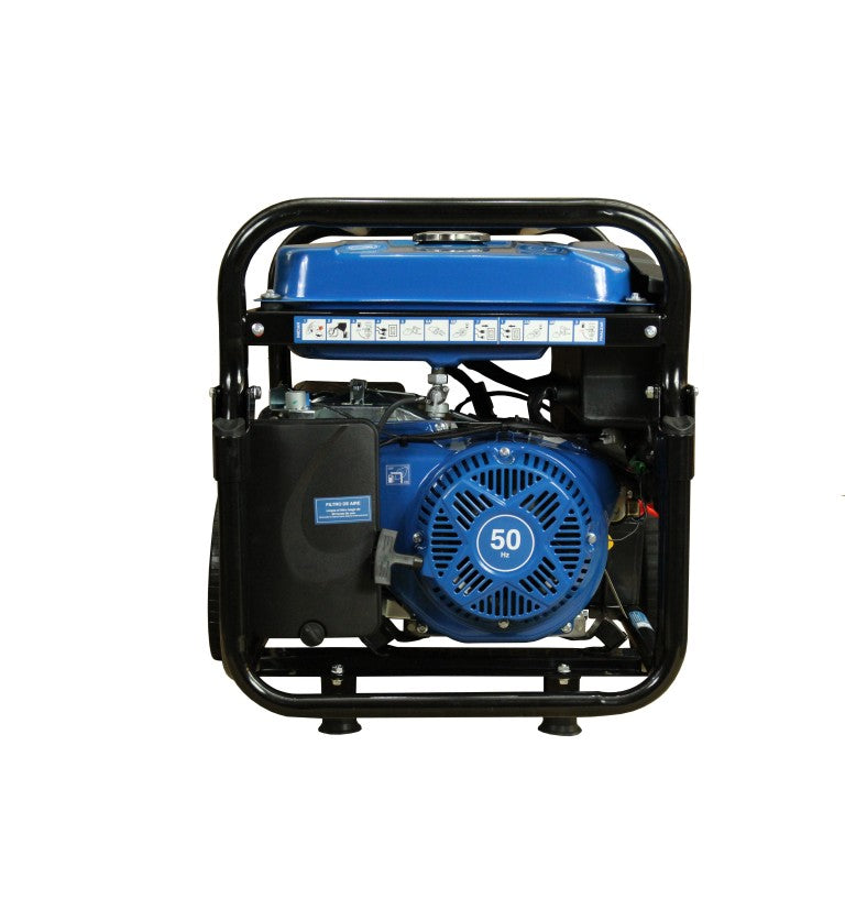 Generador eléctrico Hyundai gasolina 5/5,5 KW/KVA partida eléctrica monofásico con ruedas