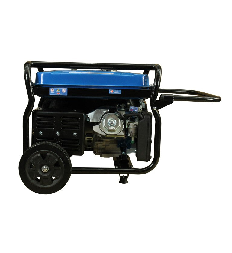 Generador eléctrico Hyundai gasolina 5/5,5 KW/KVA partida eléctrica monofásico con ruedas
