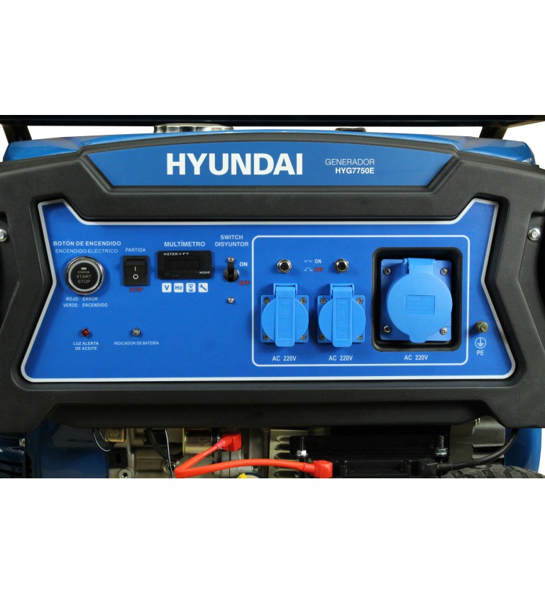 Generador eléctrico Hyundai gasolina 5/5,5 KW/KVA partida eléctrica monofásico con ruedas