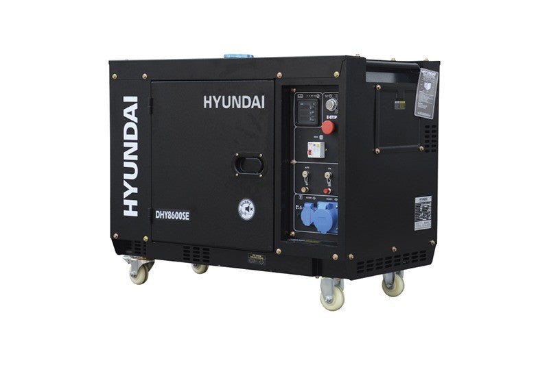 Generador eléctrico Hyundai diésel 6/6,3 KW/KVA partida eléctrica monofásico cerrado