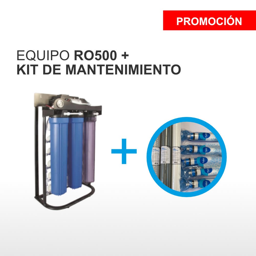 Kit Planta Osmosis Inversa Pallas RO500 + Juego de Filtros Recambio