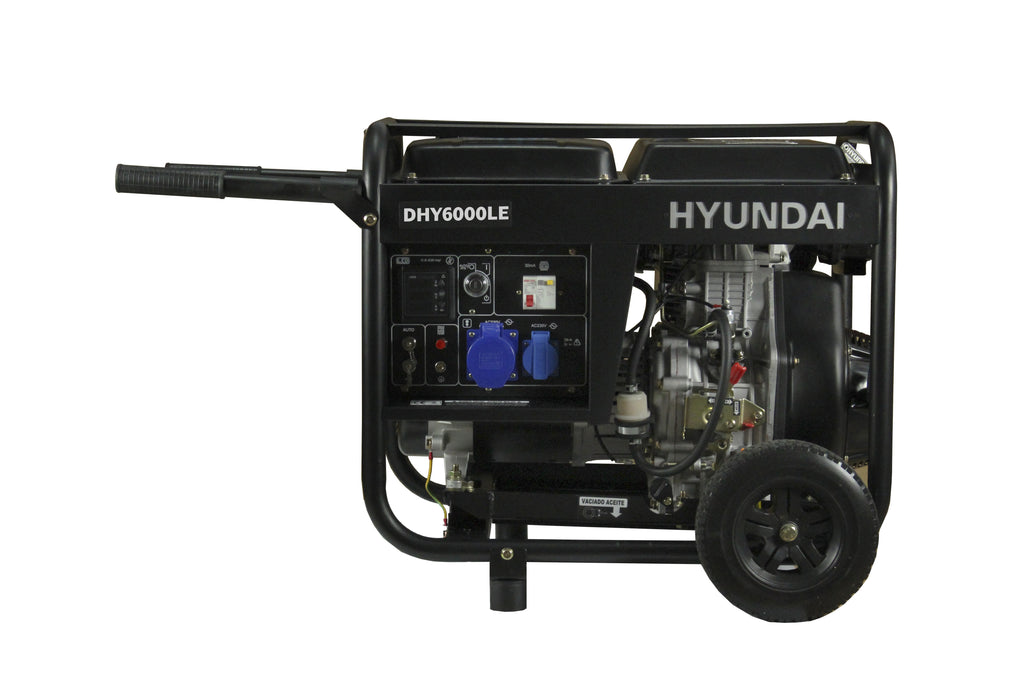 Generador eléctrico Hyundai diésel 5/5,5 KW/KVA partida eléctrica monofásico abierto