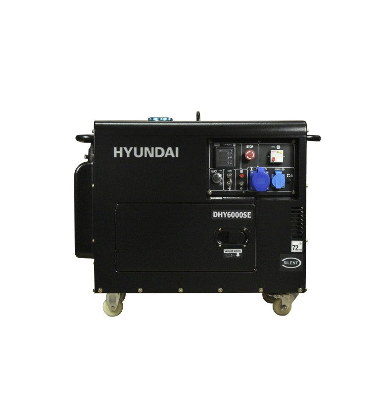 Generador eléctrico Hyundai diésel 5/5,3 KW/KVA partida eléctrica monofásico cerrado