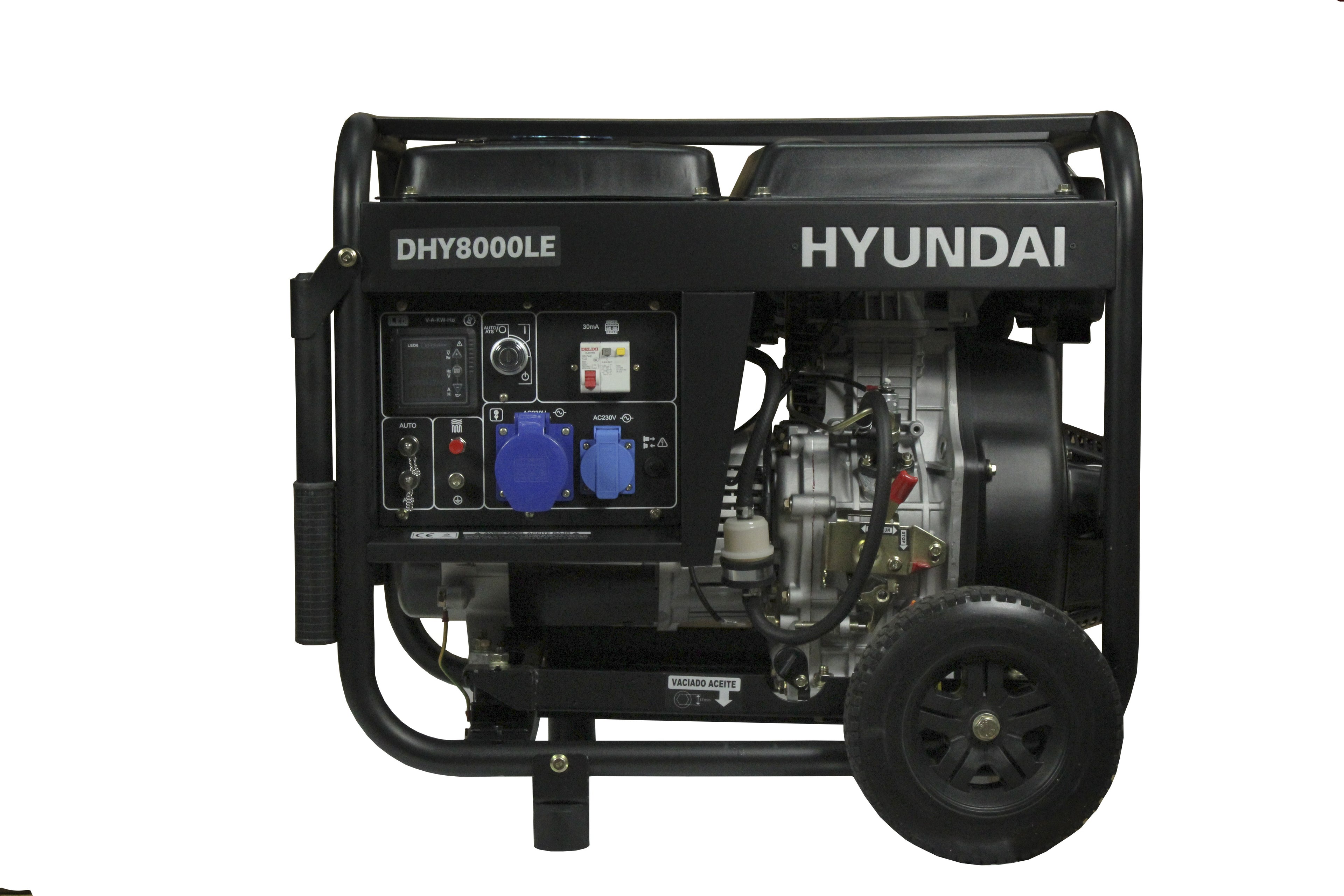 Generador eléctrico Hyundai diésel 6/6,5 KW/KVA partida eléctrica monofásico abierto