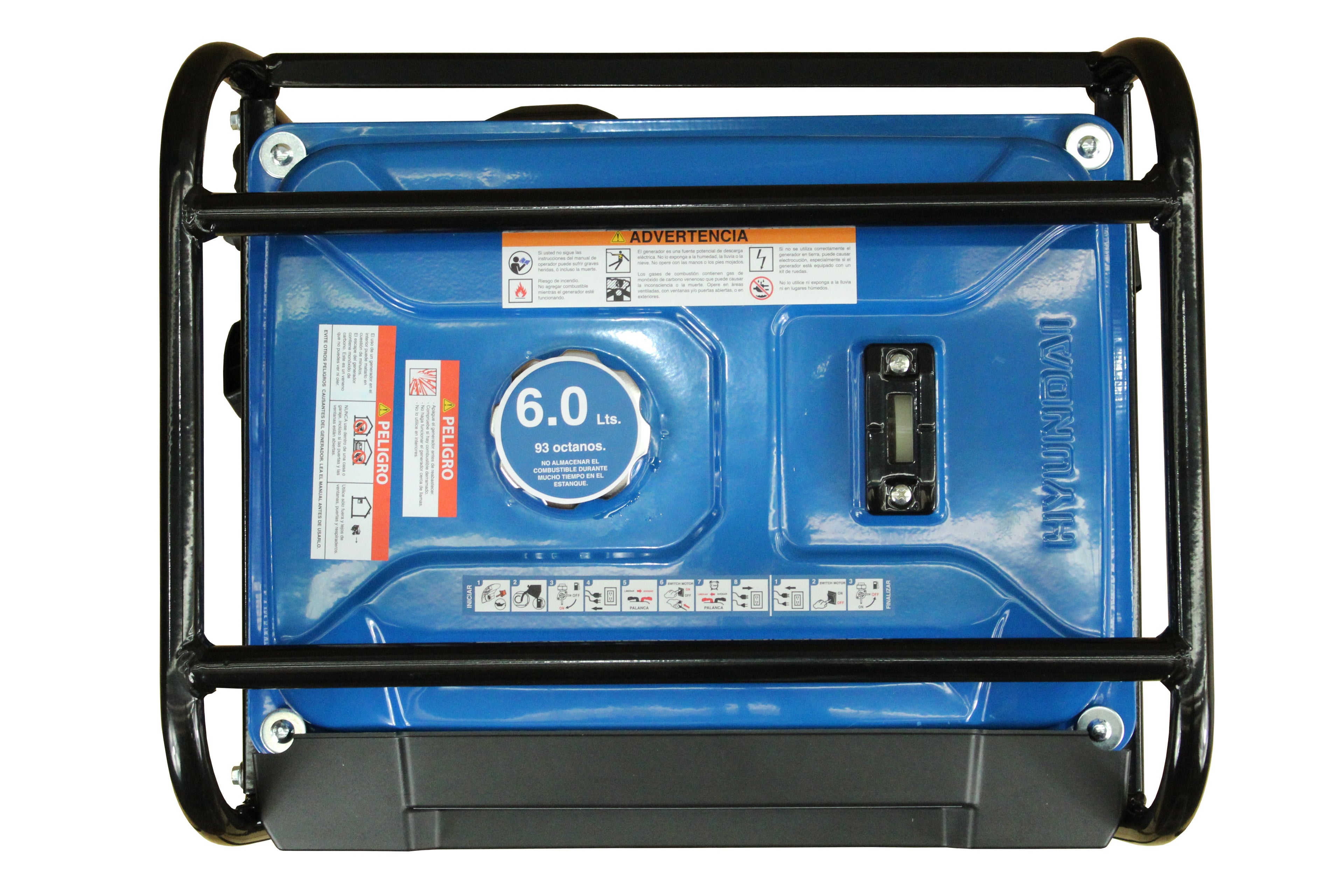 GENERADOR HYUNDAI GASOLINA 1,0/1,1 KVA/KW PARTIDA MANUAL MONOFÁSICO ABIERTO