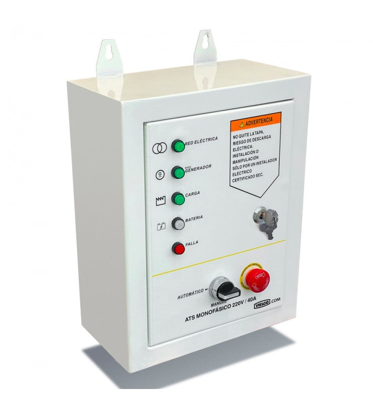 ATS MONOFASICO 40 AMPERES PARA GENERADORES KOLVOK GO70GTA Y GO82GTA