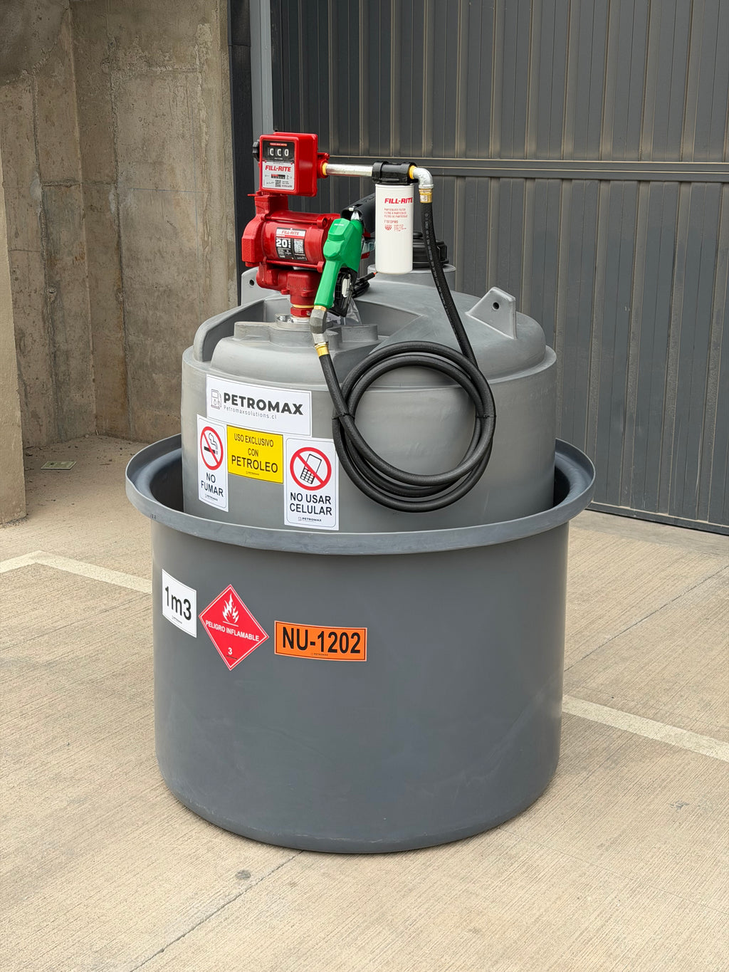 ESTANQUE DIESEL SUPERFICIE 1.000 LTS FT1000+FR PETROMAX CON SURTIDOR