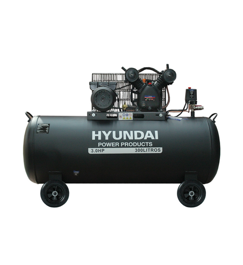 Compresor Hyundai Monofasico 3HP 300L 115PSI Correa