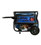 Generador Eléctrico Hyundai Gasolina 8,1 kVA partida eléctrica trifásico abierto con ruedas