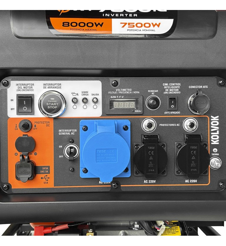 Generador Inverter Gasolina Monofasico 8KVA - XT7800IG - KOLVOK