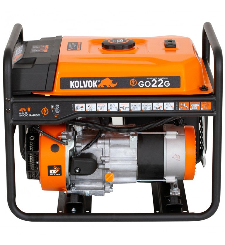 Generador Monofasico Abierto Gasolina GO22G - 2,2kVA - Kolvok