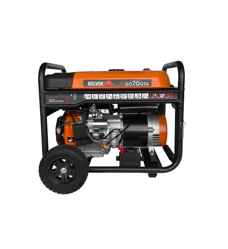 Generador Monofasico Abierto Gasolina GO70GTA- 6,5kVA - Kolvok