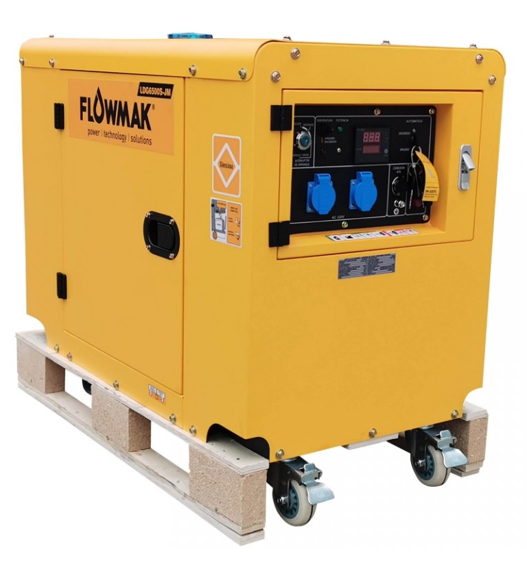 Generador Monofasico Diesel Partida Electrica 5,5 Kva + ATS - Flowmak