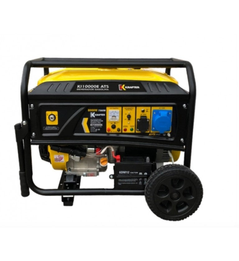 Generador eléctrico a gasolina 7,5 KVA con ATS - Krafter