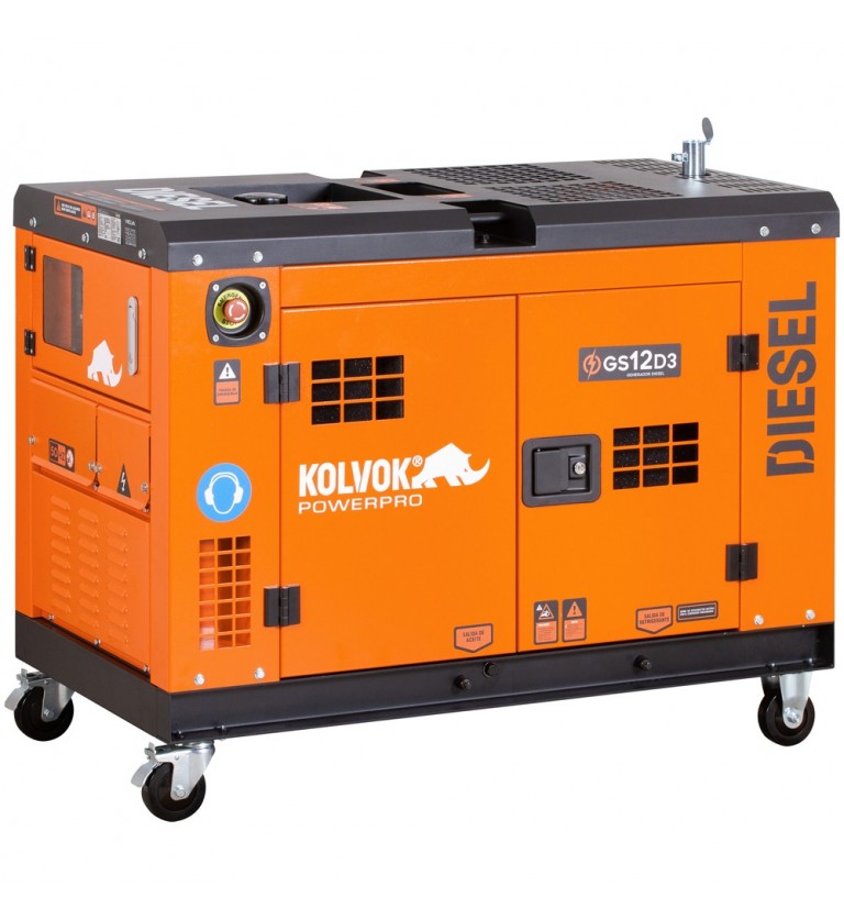 Generador eléctrico insonorizado - trifásico - diésel - GS12D3 - 12KVA - Kolvok