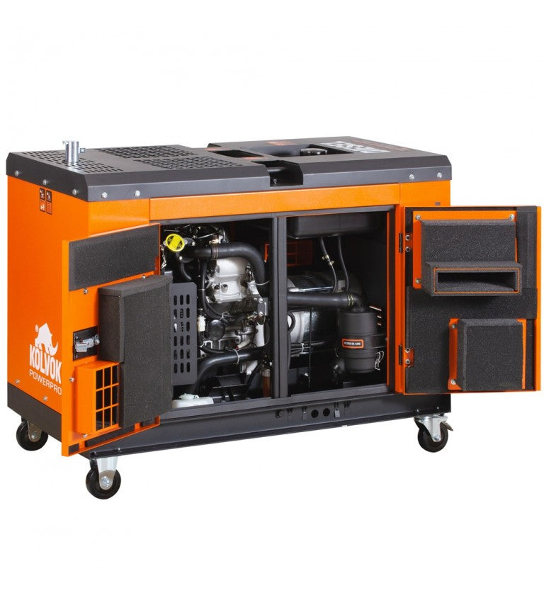Generador eléctrico insonorizado - trifásico - diésel - GS12D3 - 12KVA - Kolvok