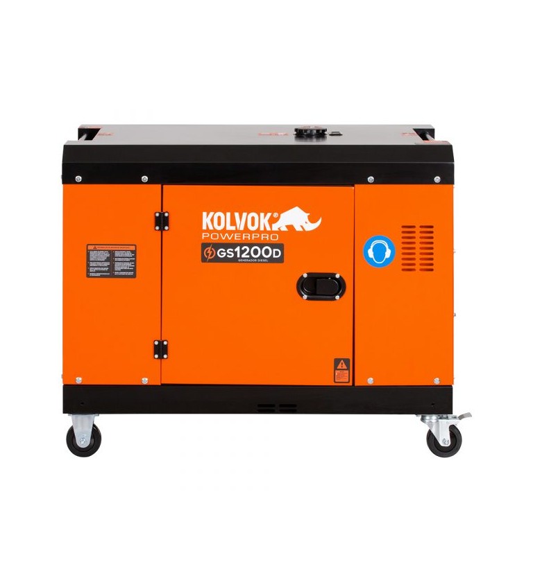 Generador eléctrico insonorizado monofásico diésel GS1200D - 12kVA - Kolvok