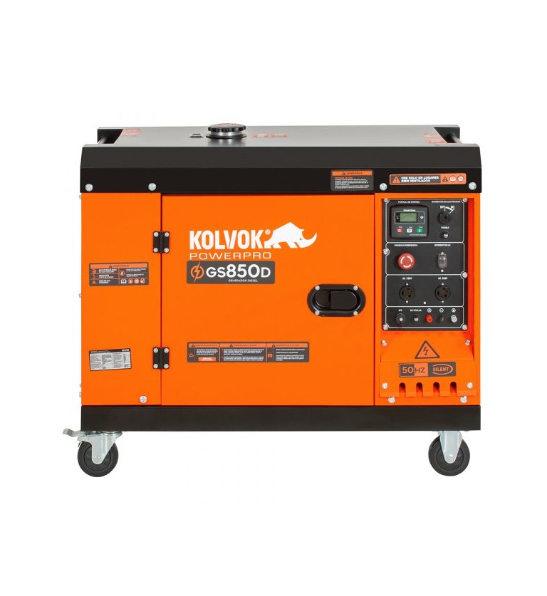 Generador eléctrico insonorizado monofásico diésel GS850D - 6,5kVA - Kolvok