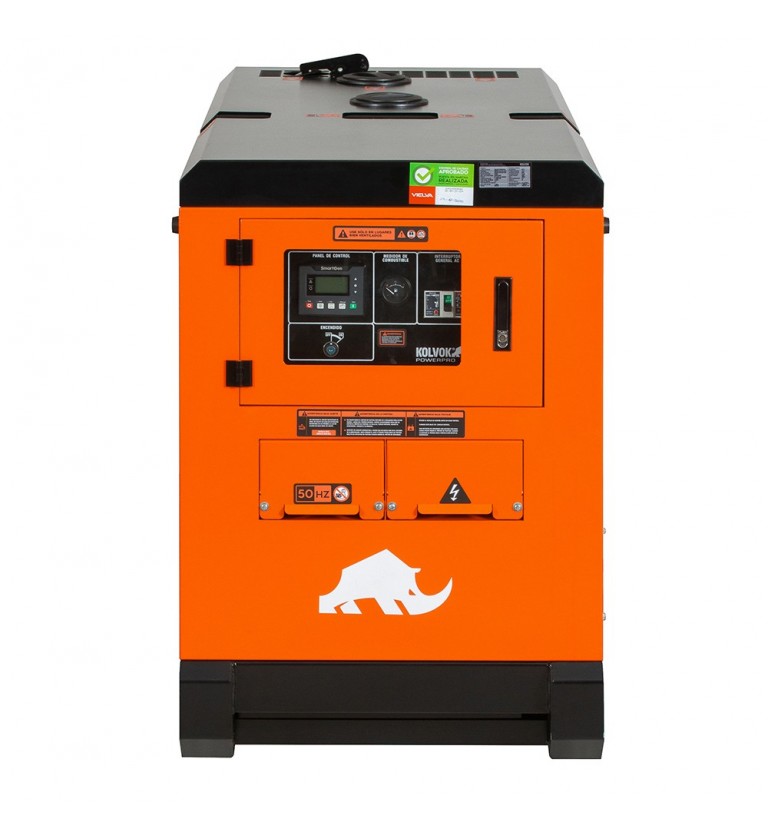 Generador eléctrico insonorizado monofásico diésel GSS14D - 12kVA - uso continuo - Kolvok