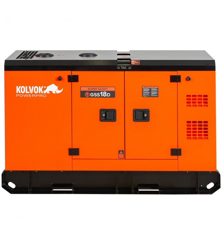 Generador eléctrico insonorizado monofásico diésel GSS18D - 18kVA - Kolvok