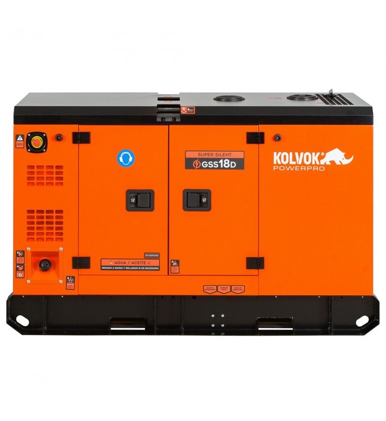 Generador eléctrico insonorizado monofásico diésel GSS18D - 18kVA - Kolvok