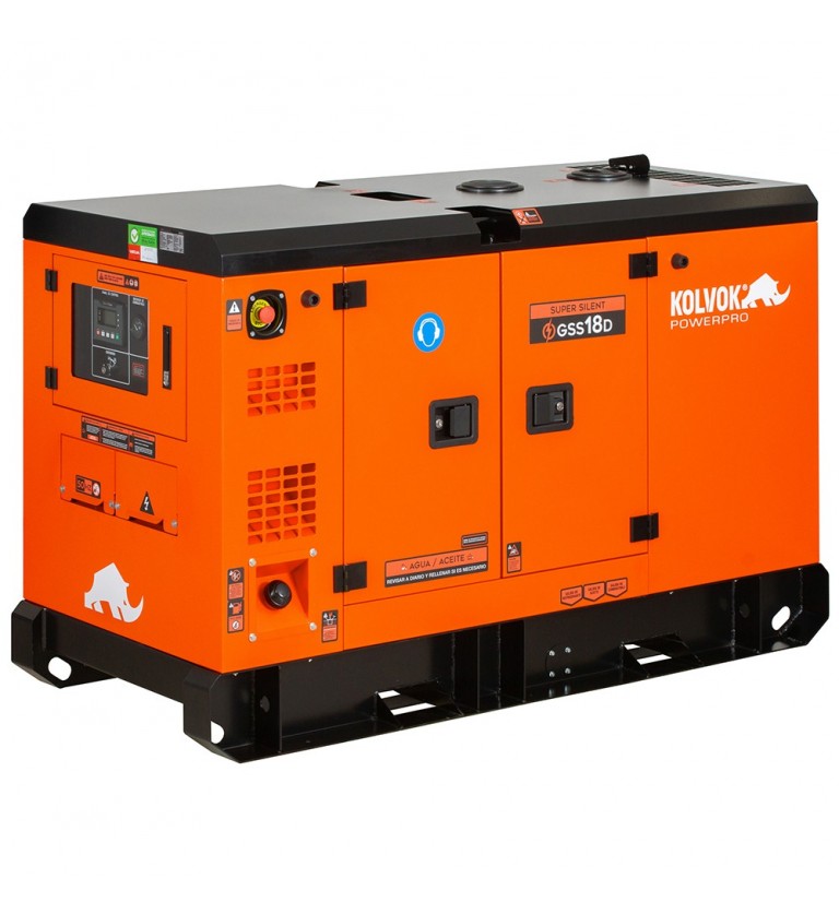 Generador eléctrico insonorizado monofásico diésel GSS18D - 18kVA - Kolvok