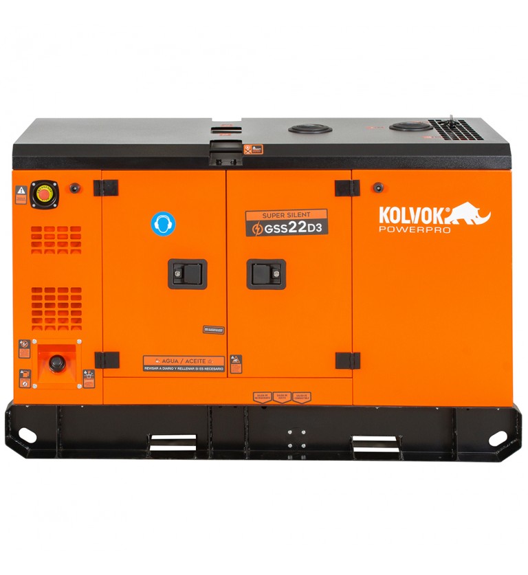 Generador eléctrico insonorizado trifásico diésel GSS22D3 - 22kVA - Kolvok