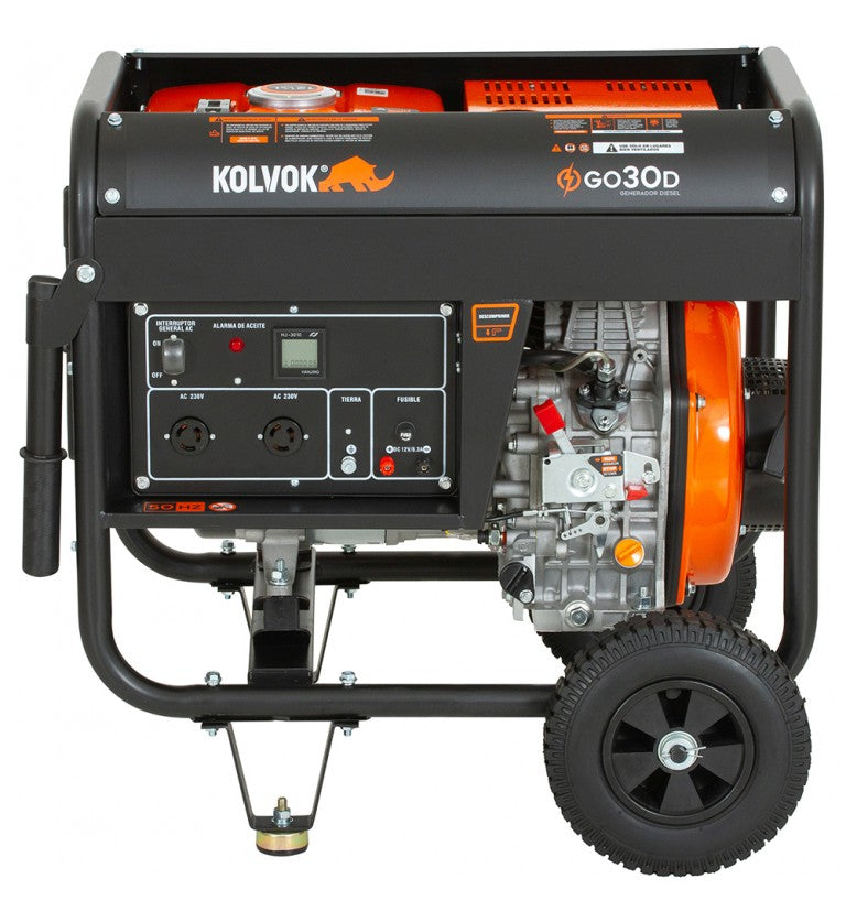 Generador eléctrico monofásico GO30D 3KVA diésel - Kolvok