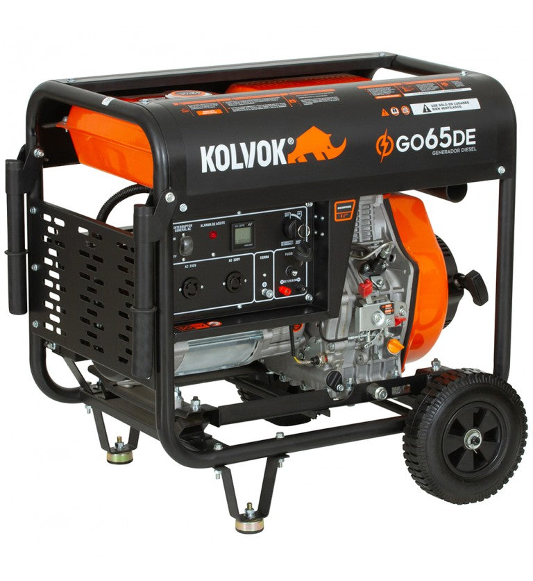 Generador eléctrico monofásico abierto diésel GO65DE - 6,5kVA - Kolvok