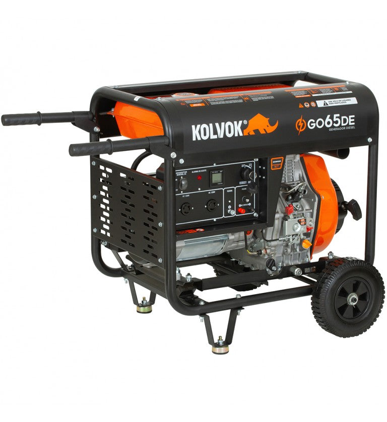 Generador eléctrico monofásico abierto diésel GO65DE - 6,5kVA - Kolvok