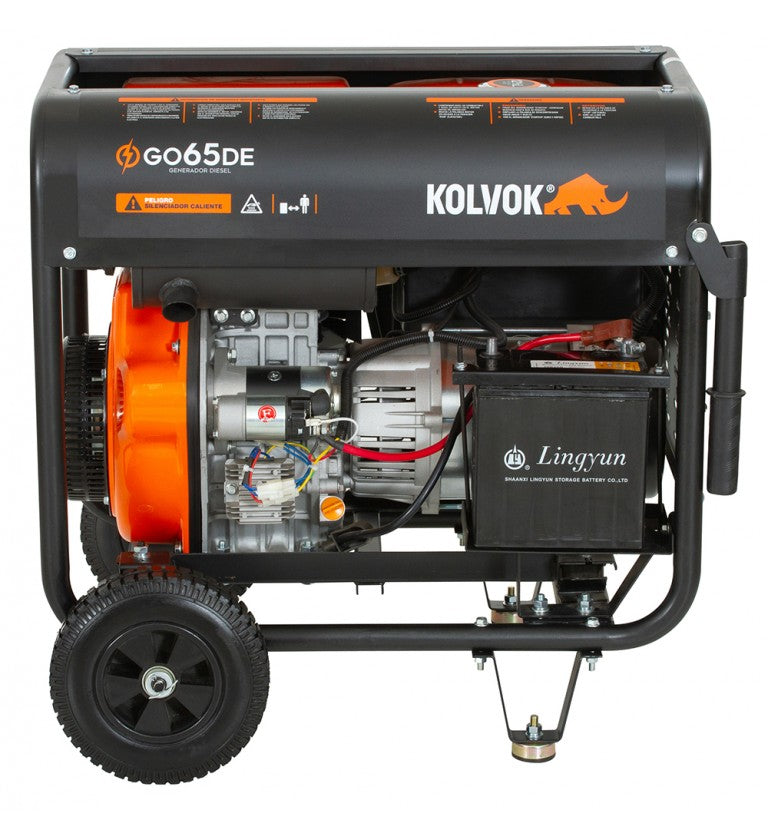 Generador eléctrico monofásico abierto diésel GO65DE - 6,5kVA - Kolvok