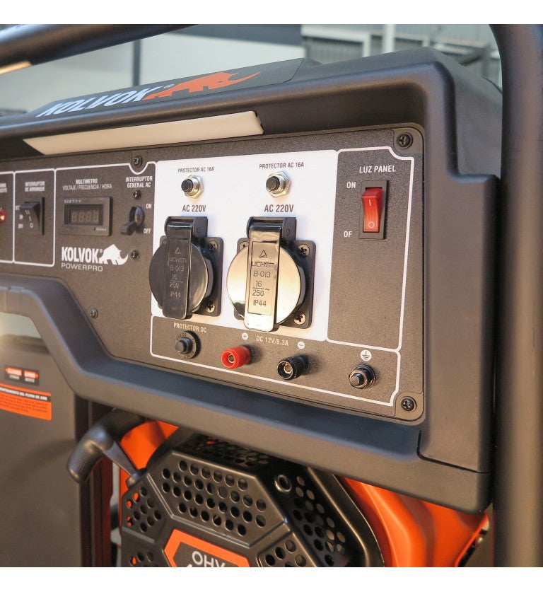 Generador eléctrico monofásico abierto gasolina GO55GE - 5,5kVA - Kolvok