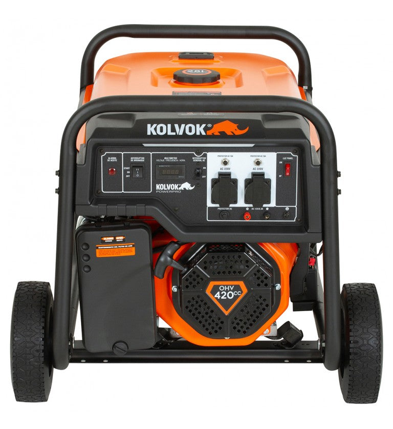 Generador eléctrico monofásico abierto gasolina GO55GE - 5,5kVA - Kolvok