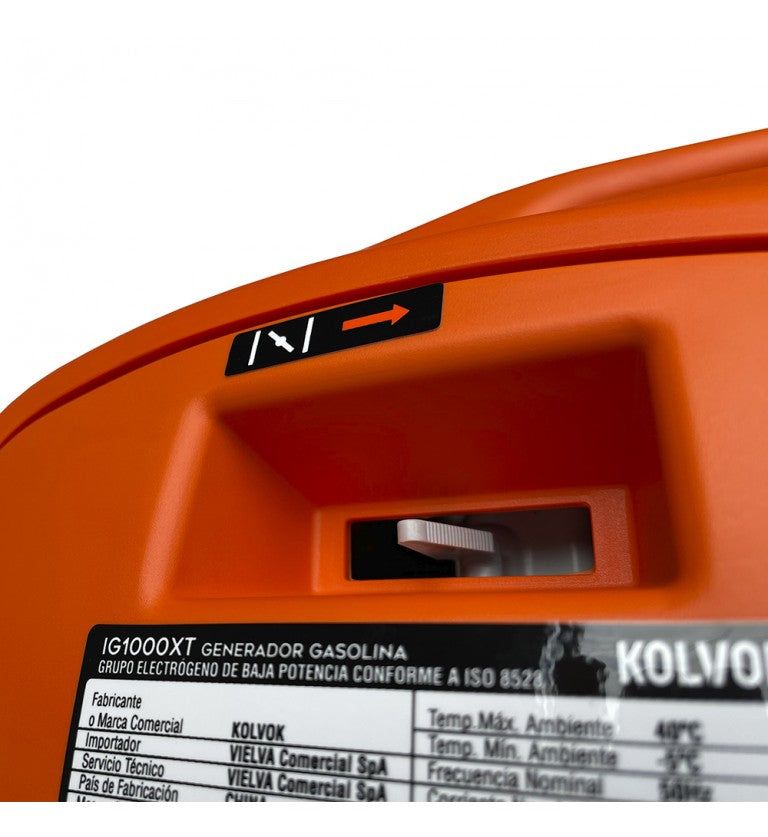 Generador eléctrico monofásico gasolina 1KVA - IG1000XT – Kolvok