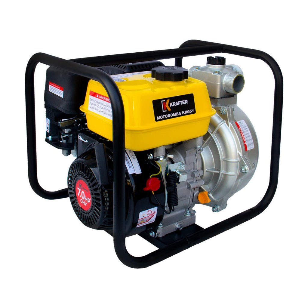 Motobomba Gasolina 2X2 Alta Presión - Krafter – vista 3