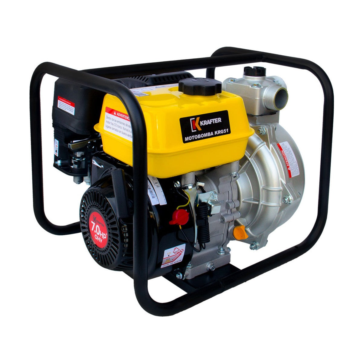 Motobomba Gasolina 2X2 Alta Presión - Krafter – vista 3