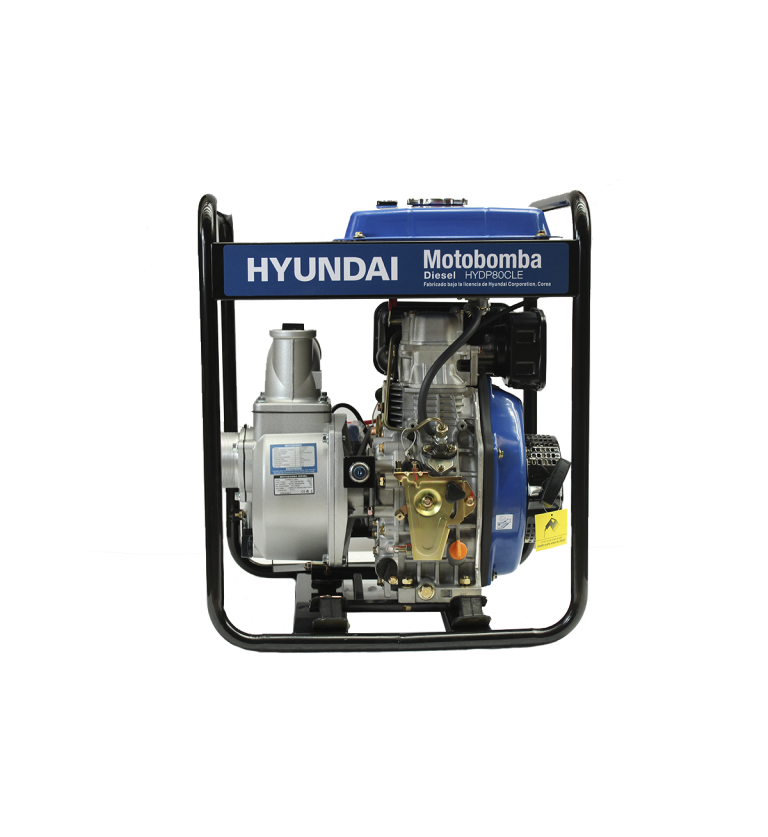 Motobomba Hyundai diésel 3" partida eléctrica agua limpia