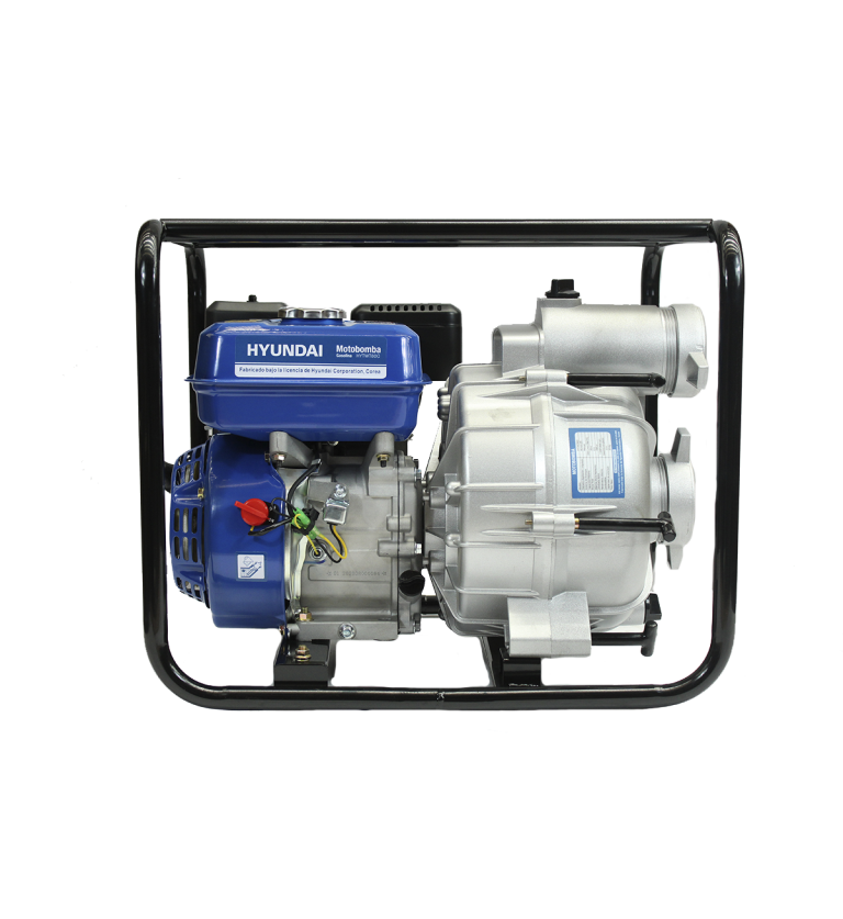 Motobomba Hyundai gasolina 3" partida manual agua sucia (trash)
