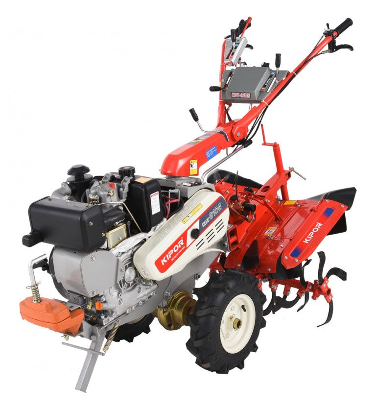 Motocultivador diésel 10hp KDT910E + rotovator + arador de punta - Kipor