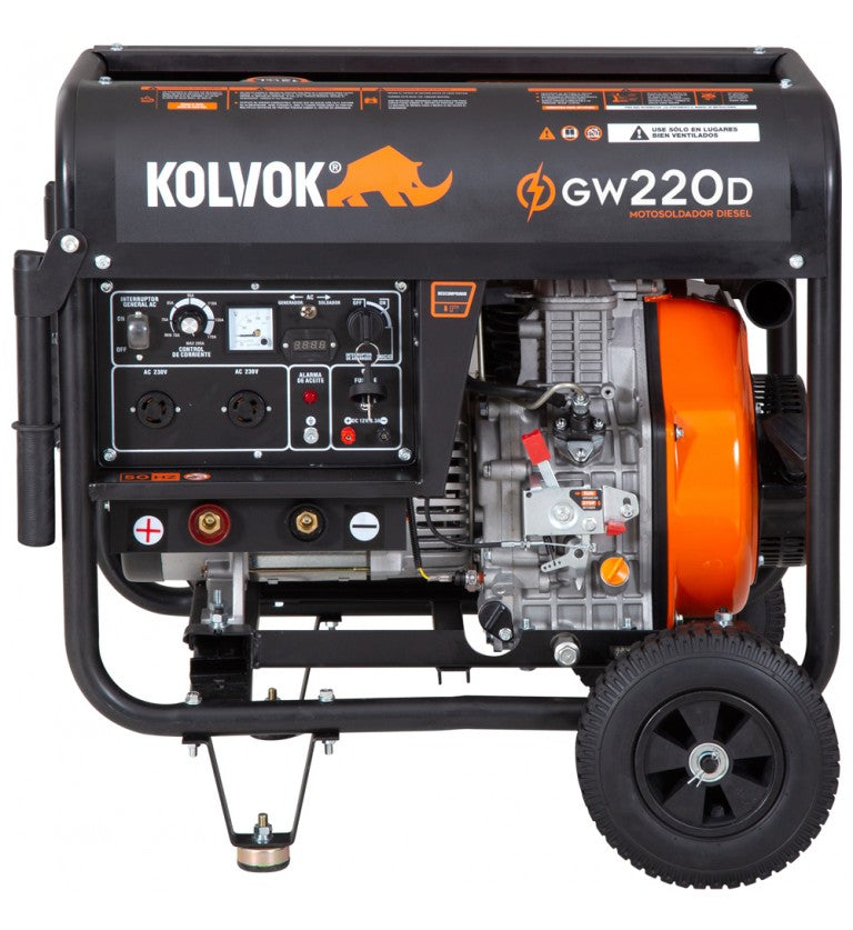 Motosoldador Diesel GW220D - 200 AMPERES - 2.2 KW - Kolvok