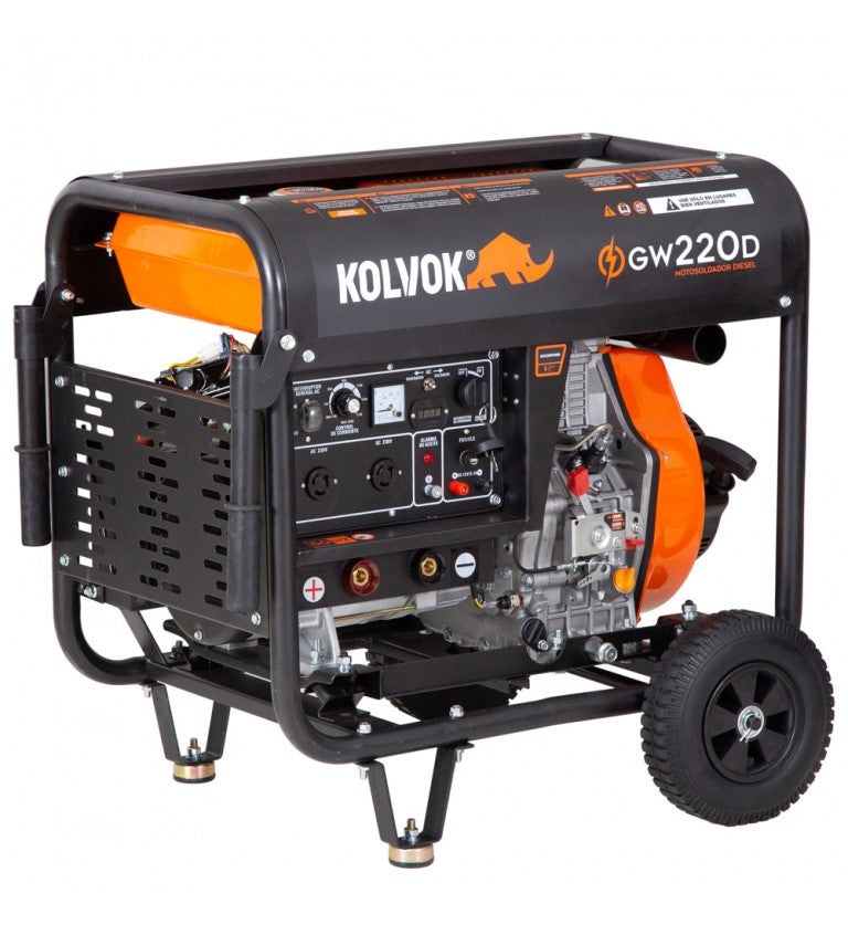 Motosoldador Diesel GW220D - 200 AMPERES - 2.2 KW - Kolvok
